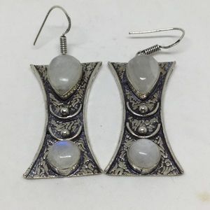Handmade Jewelry - Moonstone Silver Earrings Handmade Jewelry - Moonstone Silver Earrings